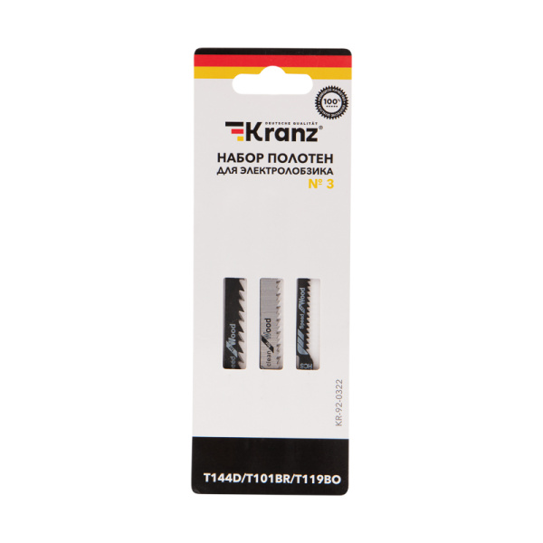 Набор полотен для электролобзика № 3 T144D/T101BR/T119BO (3 шт./уп.) Kranz