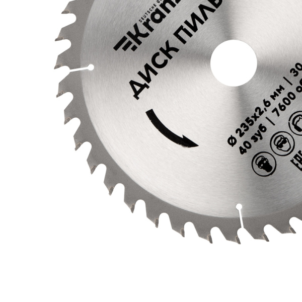 Диск пильный 235 мм х 40 зуб х 30 мм KRANZ