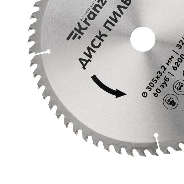 Диск пильный 305 мм х 60 зуб х 32/30 мм KRANZ