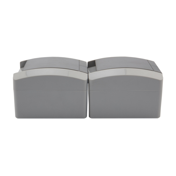 Блок вертикальный 2 розетки (керамика) INDUSTRIAL IP54 с заземлением, о/у, серый KRANZ