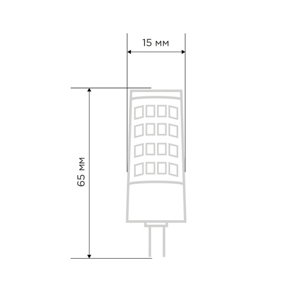Лампа светодиодная капсульного типа JD-CORN G4 230В 5,5Вт 6500K холодный свет (поликарбонат) REXANT