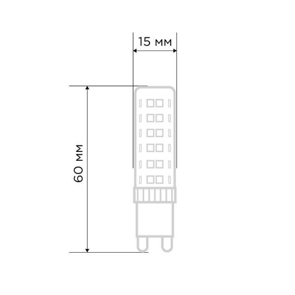 Лампа светодиодная капсульного типа JD-CORN G9 230В 5Вт 4000K нейтральный свет (поликарбонат) REXANT