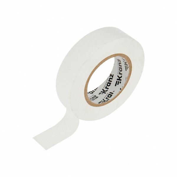 Изолента ПВХ 0,13х19 мм, 25 м, белая KRANZ