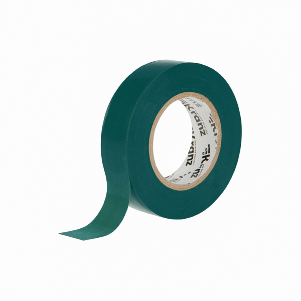 Изолента ПВХ 0,13х19 мм, 25 м, зеленая KRANZ