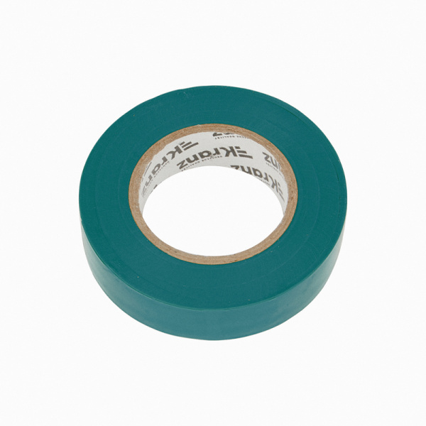 Изолента ПВХ 0,13х19 мм, 25 м, зеленая KRANZ