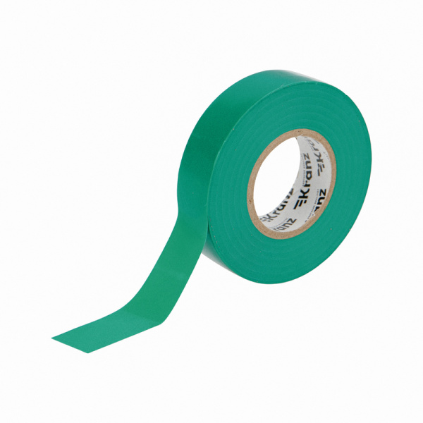Изолента ПВХ профессиональная, 0,18х19 мм, 20 м, зеленая KRANZ