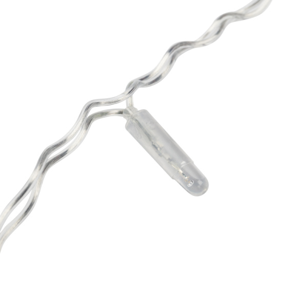 Гирлянда светодиодная Занавес 2х0,8м 160 LED ТЕПЛЫЙ БЕЛЫЙ прозрачный ПВХ IP65 эффект мерцания 230В соединяется NEON-NIGHT нужен шнур 303-500-1