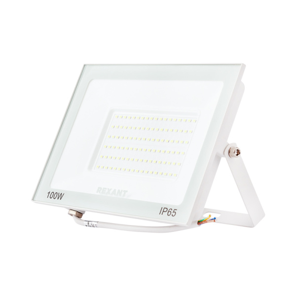 Прожектор светодиодный СДО 100Вт 8000Лм 5000K нейтральный свет, белый корпус REXANT