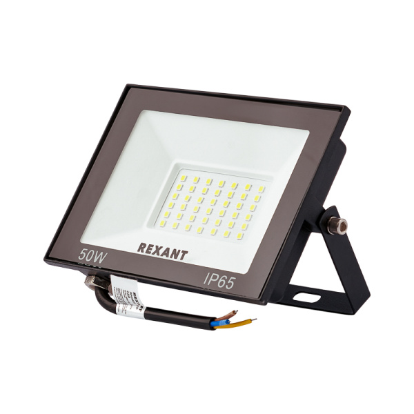 Прожектор светодиодный СДО 50Вт 4000Лм 4000K нейтральный свет, черный корпус REXANT