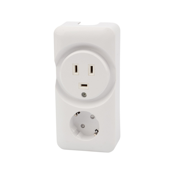 Розетка РШ/Евро двойная для электрической плиты 32 А/16 A, 250 В, 2Р+РЕ (ОУ) белая REXANT