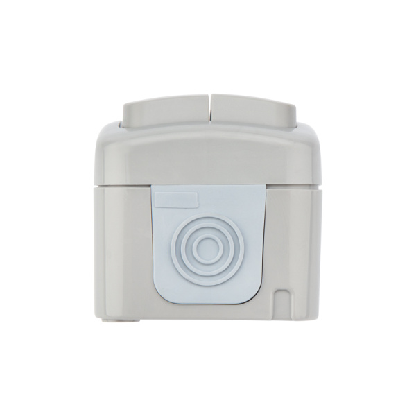 Выключатель двухклавишный Mini OG OG IP54, о/у, серый KRANZ