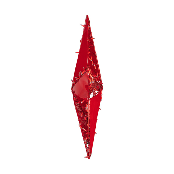 Светодиодная фигура Звезда 100 см, 200 светодиодов, с трубой и подвесом, цвет свечения красный NEON-NIGHT