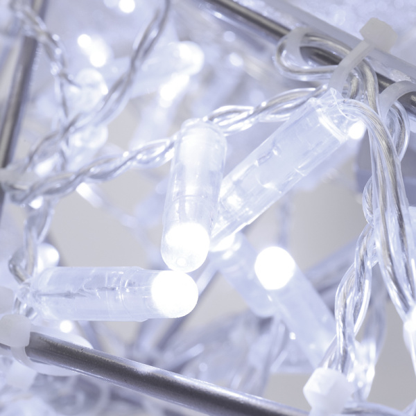 Светодиодная фигура Звезда 100 см, 200 светодиодов, с трубой и подвесом, цвет свечения белый NEON-NIGHT