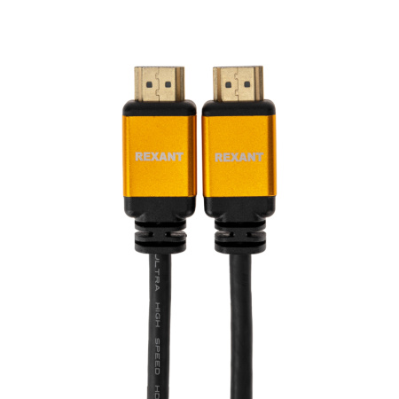 Кабель HDMI - HDMI 2.1, длина 2м, Gold REXANT
