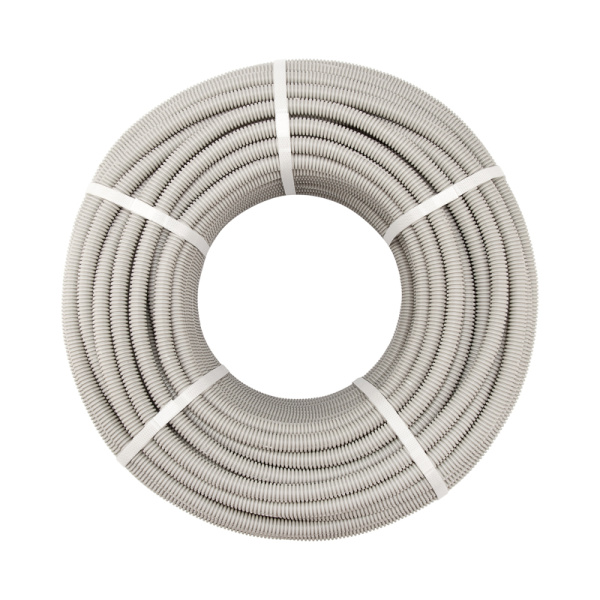 Труба гофрированная из ПВХ, с зондом, Ø20мм (бухта 50 м/уп) REXANT