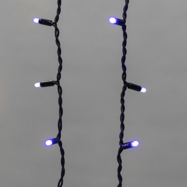 Гирлянда светодиодная Бахрома (Айсикл), 5,6x0,9м, 240 LED СИНИЙ, черный КАУЧУК 2,3мм, IP67, эффект мерцания, 230В NEON-NIGHT (нужен шнур питания 315-000)