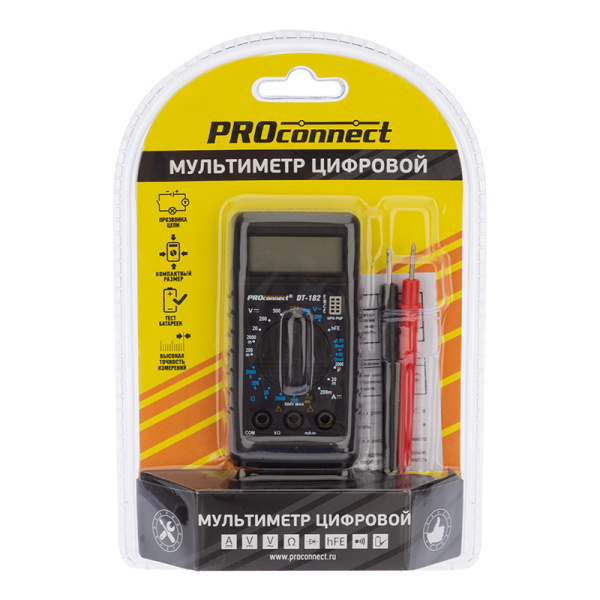 Портативный мультиметр М-182 (DT-182) PROconnect