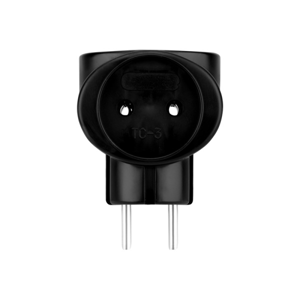 Тройник электрический 6А б/з черный 220 В REXANT