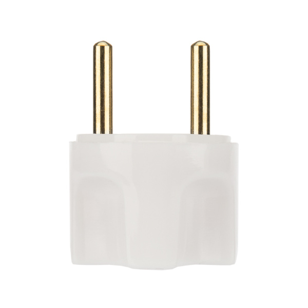 Адаптер сетевой (переходник) с Евро А/F на вилку С1 CEE 7/2 "Питер" 10А б/з белый PROconnect (пакет БОПП 1 шт/уп.)