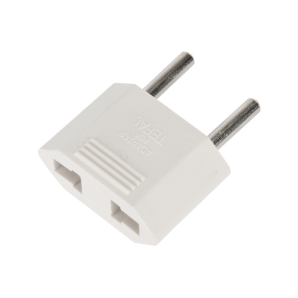 Адаптер сетевой (переходник) с Евро А/F на тонкую вилку С1 плоский «Тефаль» 6А б/з белый PROCONNECT (пакет БОПП 1 шт/уп.)
