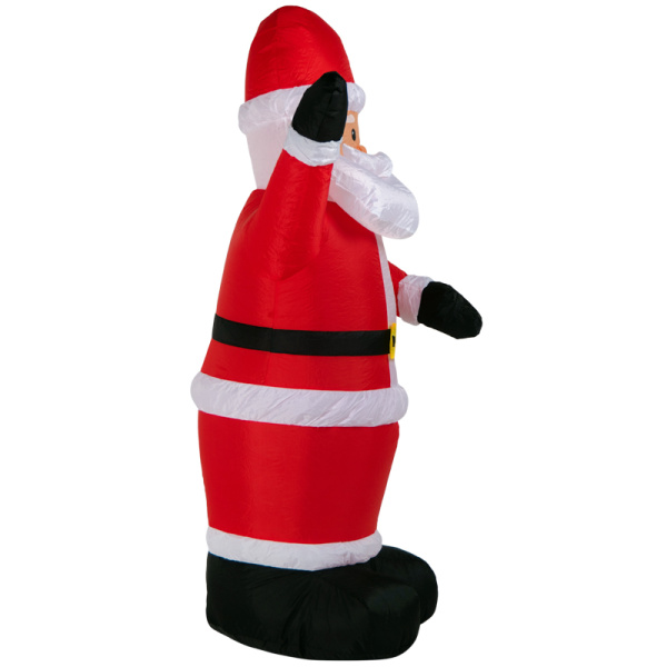 3D фигура надувная Дед Мороз приветствует, размер 180 см, внутренняя подсветка 5 LED, компрессор с адаптером 12В, IP 65 NEON-NIGHT