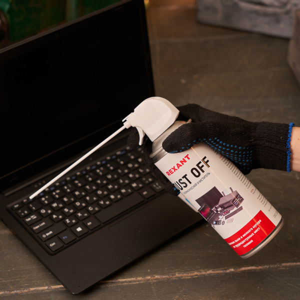 Пневматический очиститель (Сжатый воздух) DUST OFF, 520мл (400мл), аэрозоль REXANT