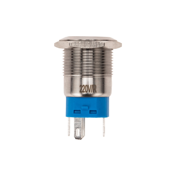 Кнопка антивандальная Ø19 250В Фикс (5с) ON-OFF/OFF-ON подсв/красная REXANT