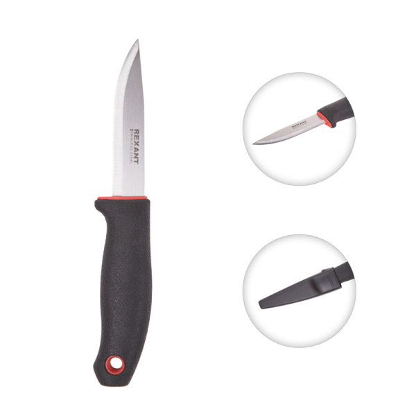 Нож строительный нержавеющая сталь лезвие 95мм REXANT