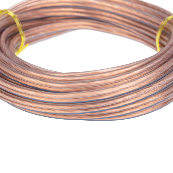 Кабель акустический 2х0,75мм², прозрачный BLUELINE, мини-бухта 5м REXANT