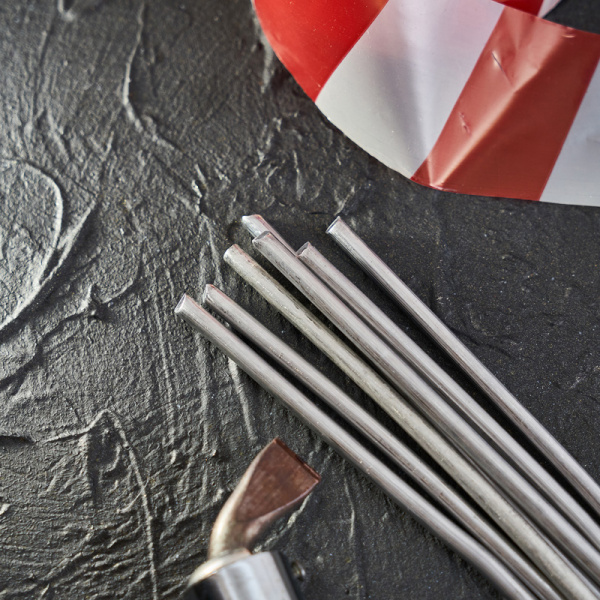 Припой пруток ПОС-40, Ø8мм, длина 400мм, ГОСТ 21931-76, олово 40%, свинец 60% (упак. 1 шт) REXANT