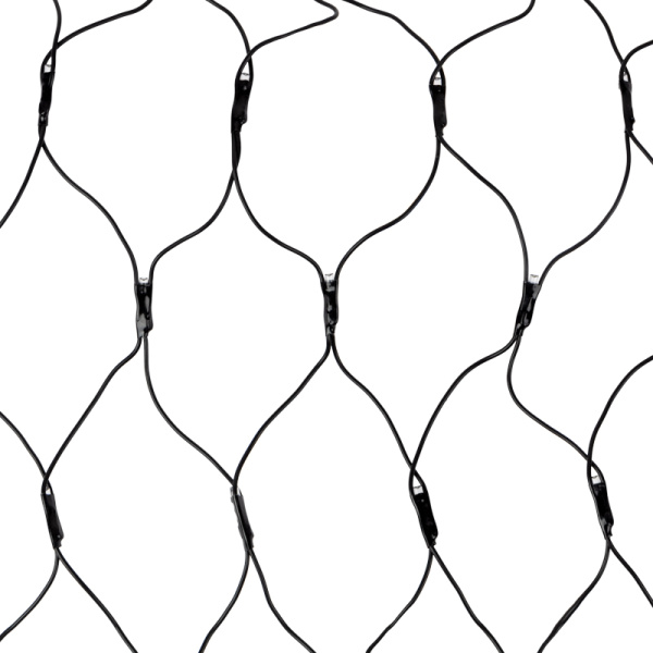 Гирлянда Сеть 1х1,5м, черный ПВХ, 160 LED Белый (шнур питания в комплекте)