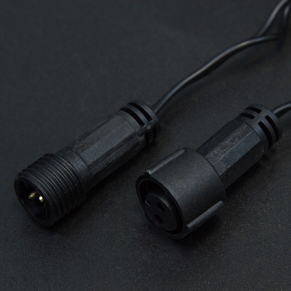 Гирлянда светодиодная Нить 10м 100 LED МУЛЬТИКОЛОР черный ПВХ IP65 постоянное свечение 230В соединяется NEON-NIGHT нужен шнур 303-500