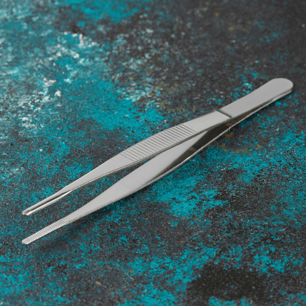 Пинцет прямой, рифленый 160мм (блистер) REXANT