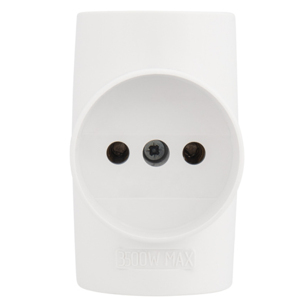 Тройник электрический 10А б/з белый REXANT