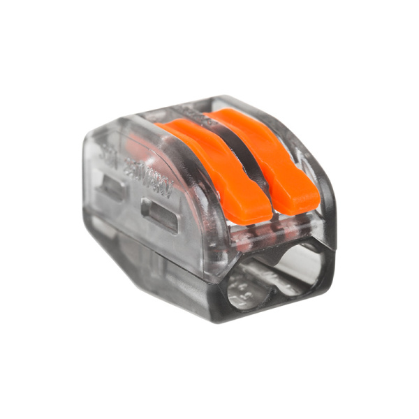 Универсальная клемма СМК 222-412, 2-проводная прозрачная 0,08-2,5/4 мм² (блистер 5 шт./уп.) REXANT