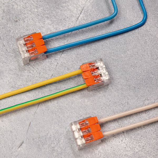 Универсальная компактная клемма СМК 221-413, 3-проводная до 4,0 мм² (пакет 5 шт/уп) REXANT