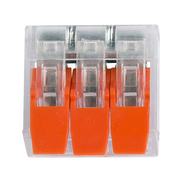 Универсальная компактная клемма СМК 221-413, 3-проводная до 4,0 мм² (пакет 5 шт/уп) REXANT