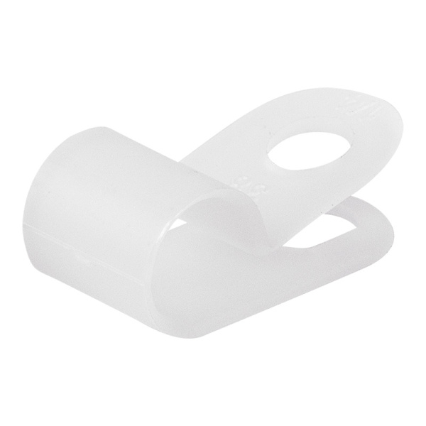 Кабельная скоба под винт REXANT 6 мм, белая, упаковка 50 шт.