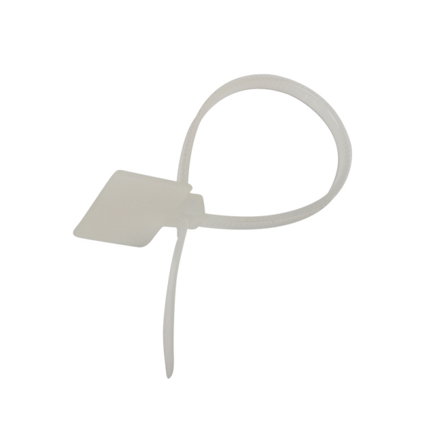 Хомут с площадкой под маркер нейлоновый 100x2,5мм 100 шт, белый REXANT