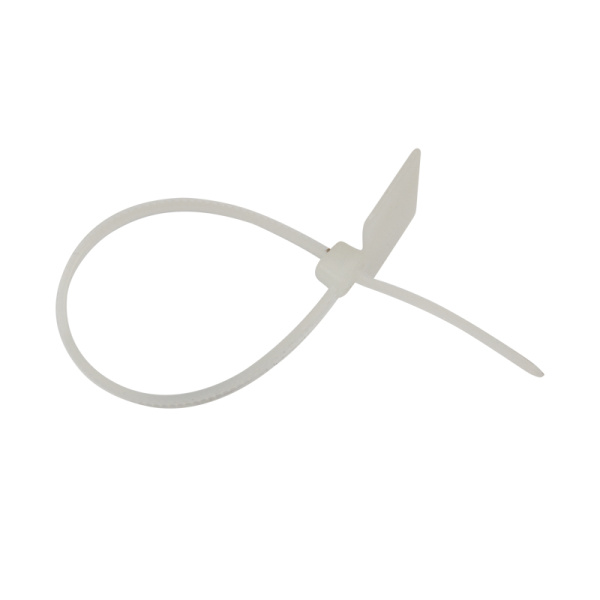 Хомут с площадкой под маркер нейлоновый 100x2,5мм 100 шт, белый REXANT