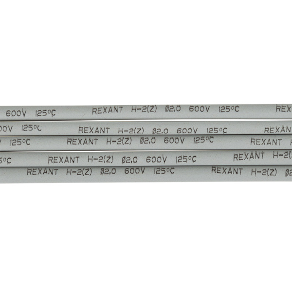 Трубка термоусаживаемая ТУТ нг 2,0/1,0мм, серая, упаковка 50 шт. по 1м REXANT