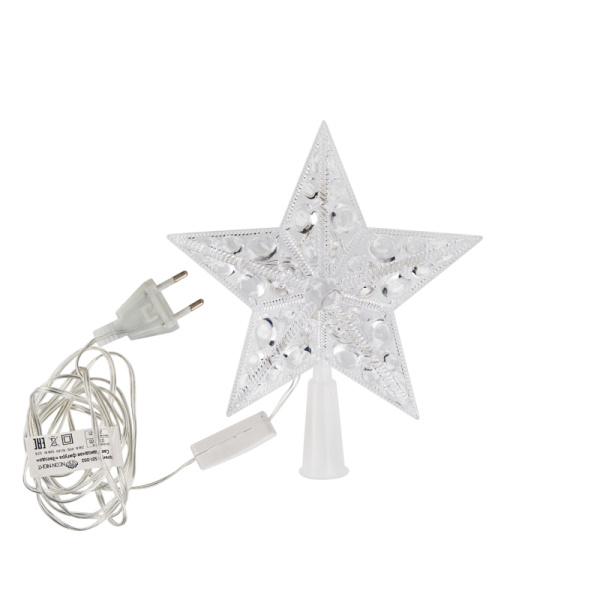 Фигура светодиодная Звезда на елку цвет: RGB, 10 LED, 17 см