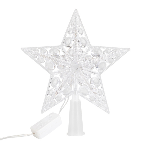 Фигура светодиодная Звезда на елку цвет: RGB, 10 LED, 17 см