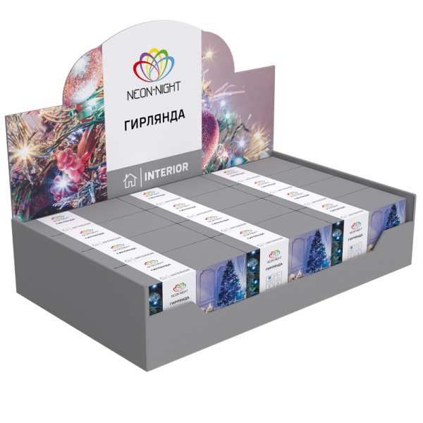 Гирлянда Твинкл Лайт 6 м, прозрачный ПВХ, 40 LED, цвет Белый