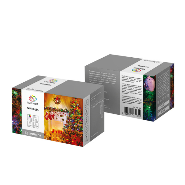 Гирлянда Твинкл Лайт 6 м, прозрачный ПВХ, 40 LED, цвет Мультиколор