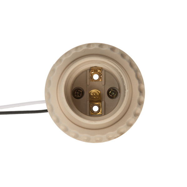 Патрон E27 с проводом 20 см бело-бежевый REXANT