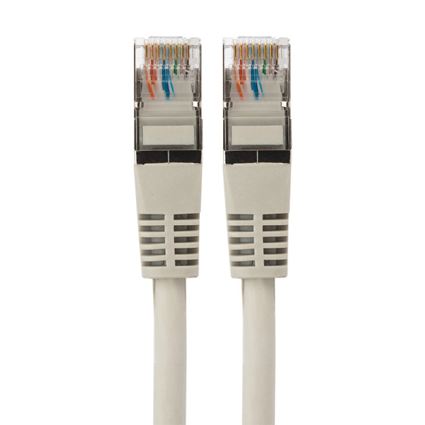 Шнур коммутационный, патч-корд F/UTP RJ45-RJ45, CAT 5e, ZH нг(А)-HF, серый, 3м REXANT 