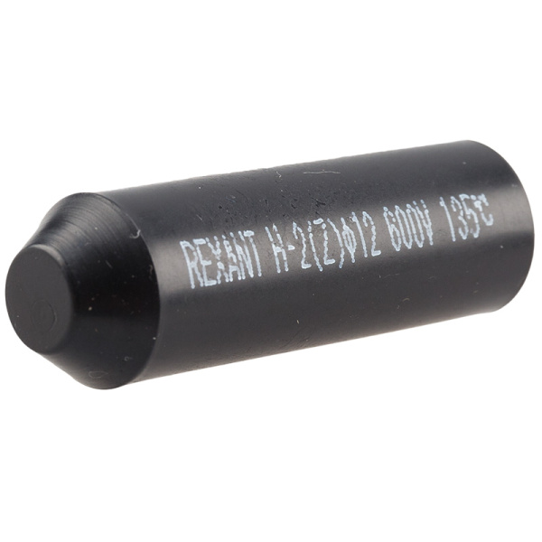 Термоусаживаемый колпак, капа 12,0 / 5,0 мм черный REXANT