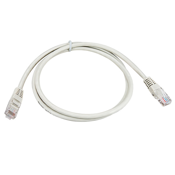 Шнур коммутационный, патч-корд, U/UTP RJ45-RJ45 CAT 5e, PVC, серый, 1м, REXANT