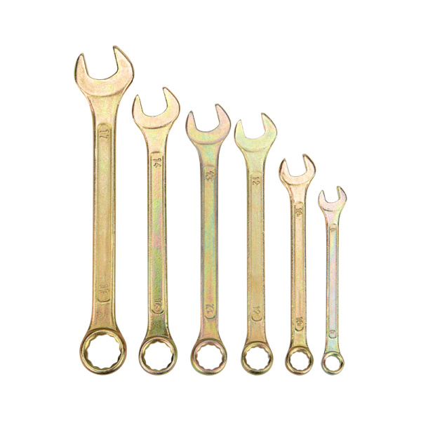 Набор ключей комбинированных (8, 10, 12, 13, 14, 17мм), 6 шт, желтый цинк REXANT